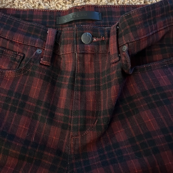 Joe's Jeans Womens 28 flawless the icon Mid Rise Skinny Ankle check Crimson - Picture 4 of 9